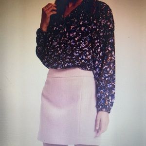 NWOT Marie Oliver Pink Wool MiniSkirt
